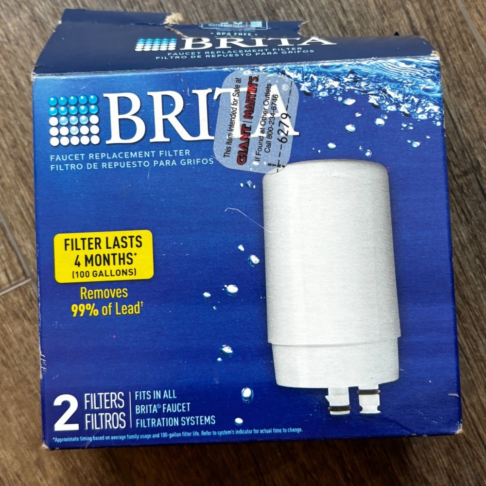 Brita Faucet Replacement Filter 2 Pack White FR-200 Fits All Brita Faucet System